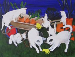 Cats & Wheelbarrow