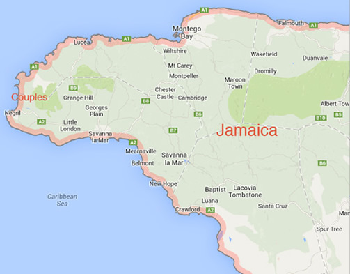 jamaica map